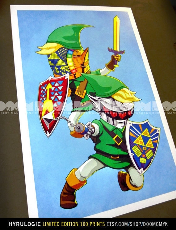 Limited Edition HYRULOGIC fan art mash up poster 100 prints