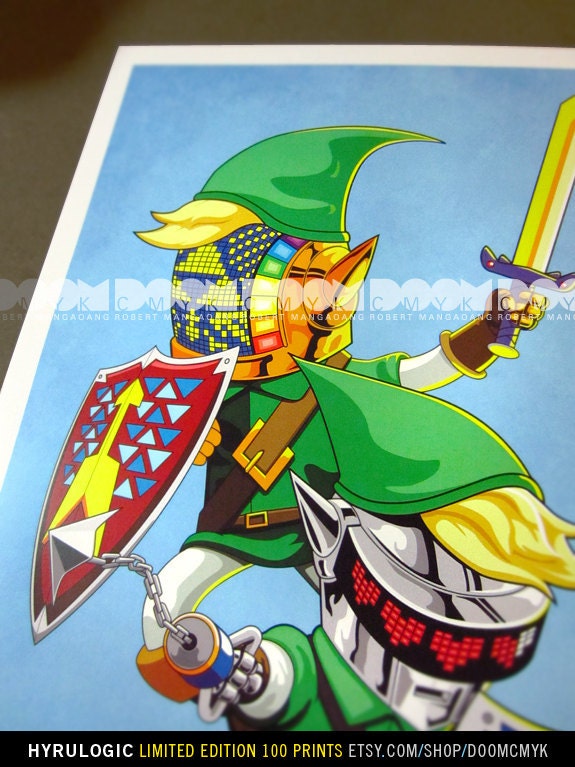 Limited Edition HYRULOGIC fan art mash up poster 100 prints