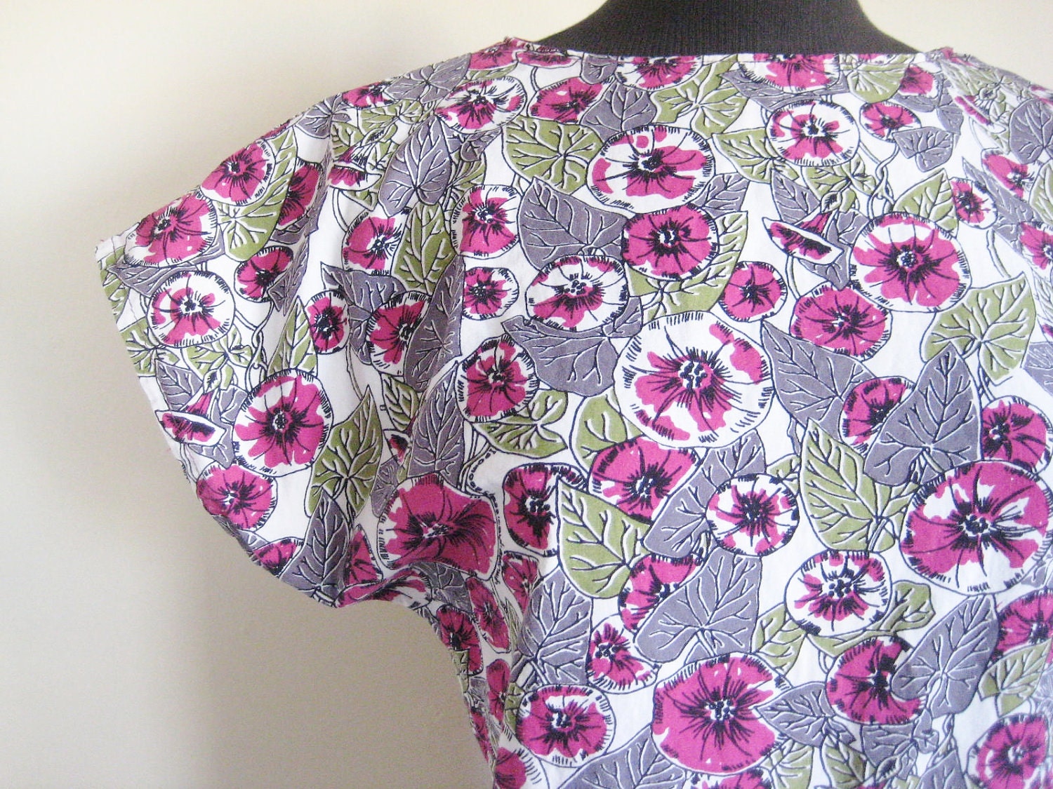 Vintage 50's Novelty Print Cotton Dress