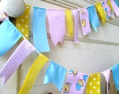 Baby Shower Banner Decoration, Fabric Garland, Baby Girl Banner, Nursery Decor, Babys Room Decor, Welcome Baby Bunting, Childs Room