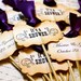 Vintage Inspired Wedding & Bridal Shower Cupcake Toppers - Set of 12 - Personalized - You Choose Ribbon Color