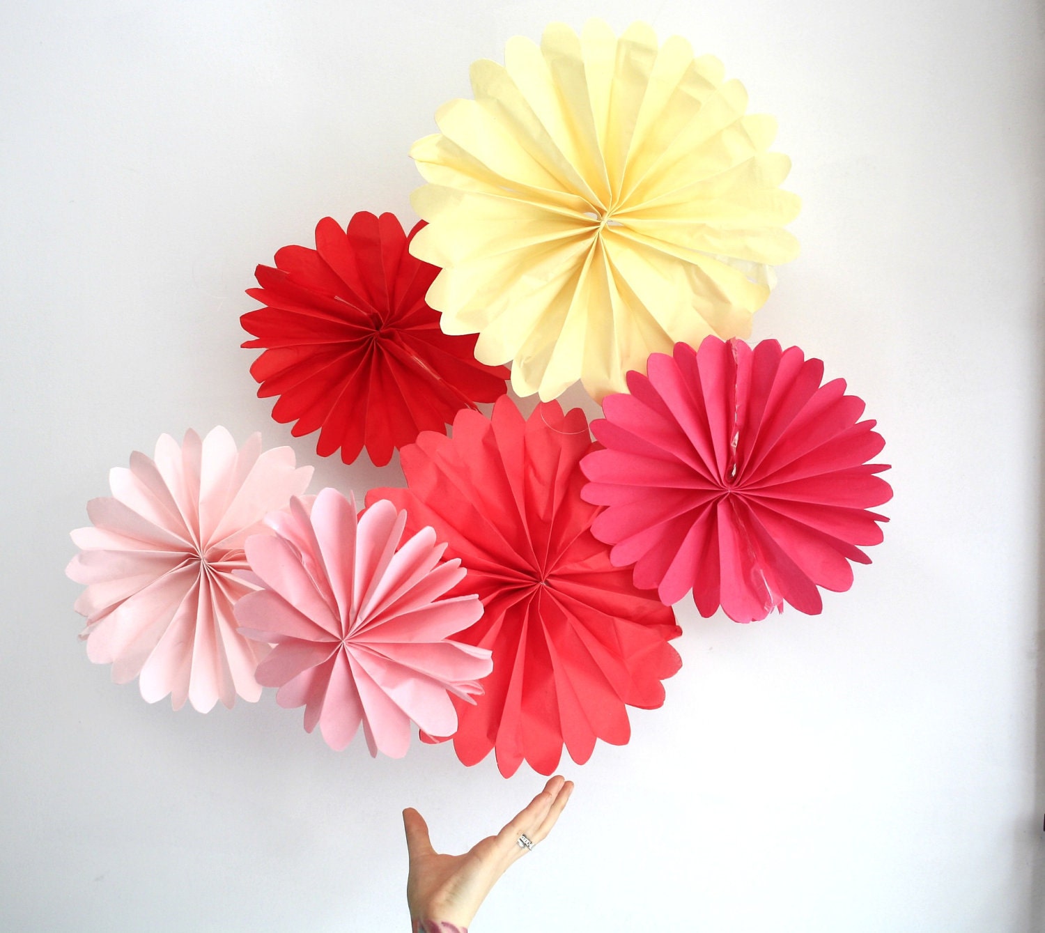 birthday party decor ....  12 tissue paper pomwheels ... pick your colors // weddings // party decorations // bridal and baby shower