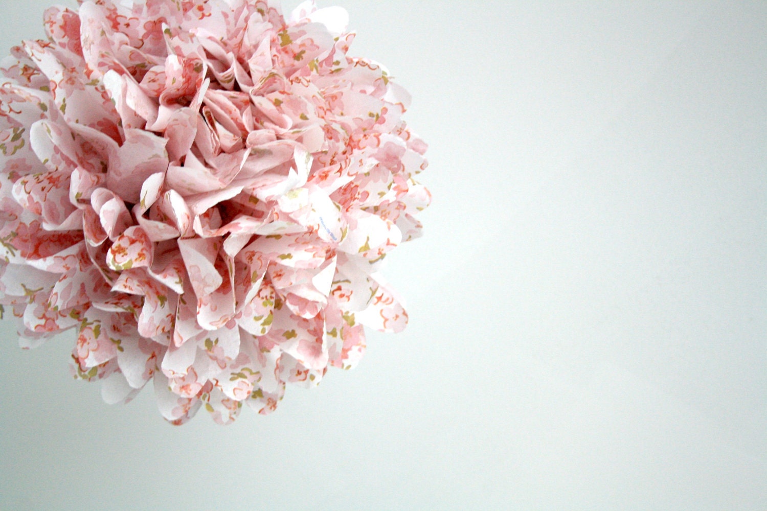 nursery decor paper mobile ... cherry blossom ... 1 Tissue paper pom // nursery // baby shower // birthday party // gender reveal // Il_570xn