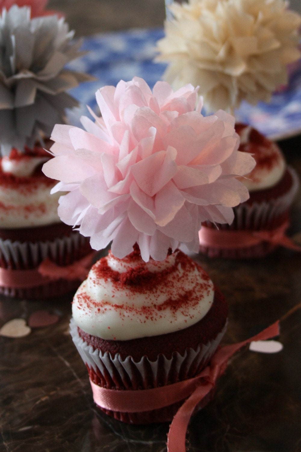24 Cupcake Topper Poms - DIY Kit Il_570xn
