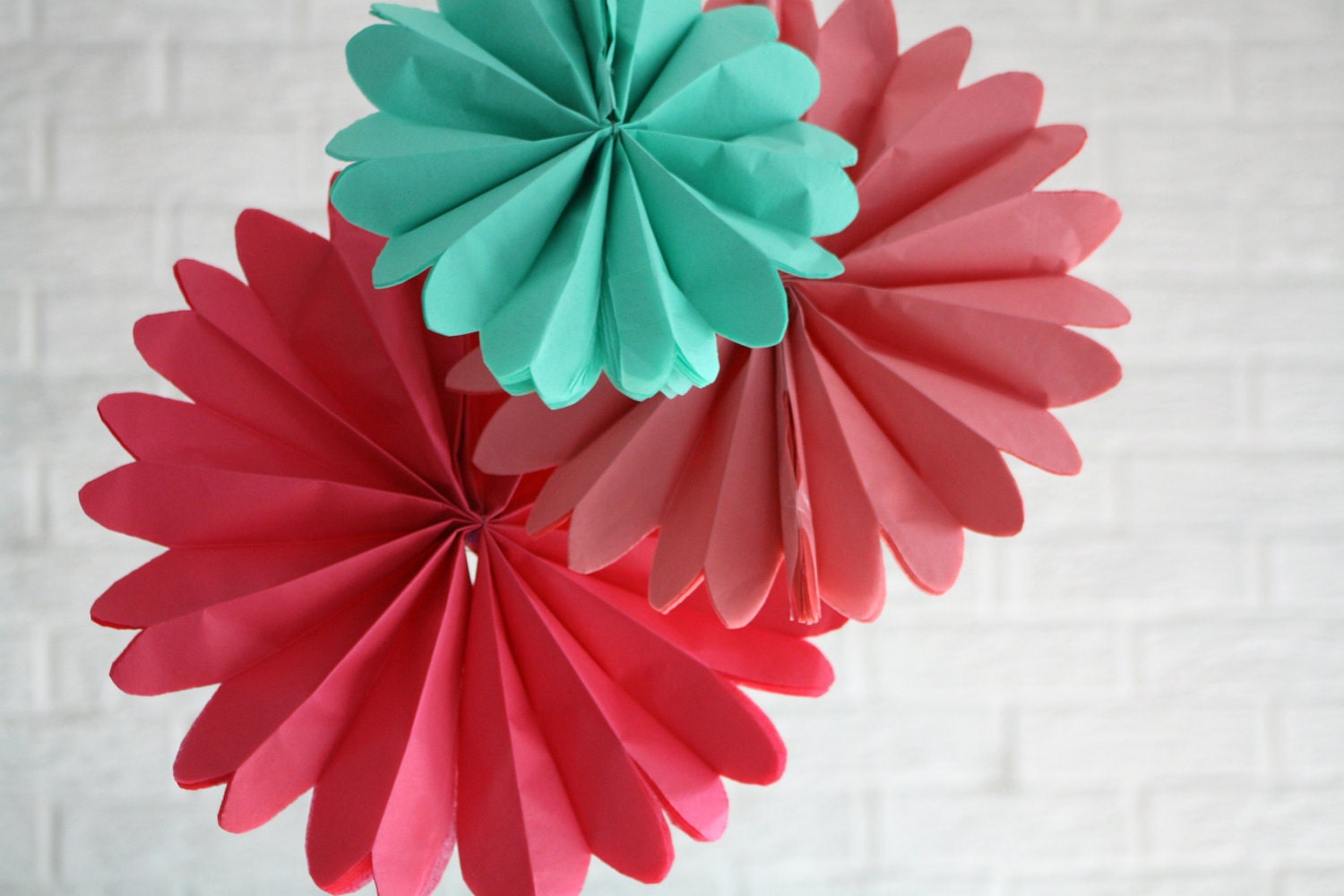 Valentine's Day decorations - 12 pomwheels ... pick your colors.
