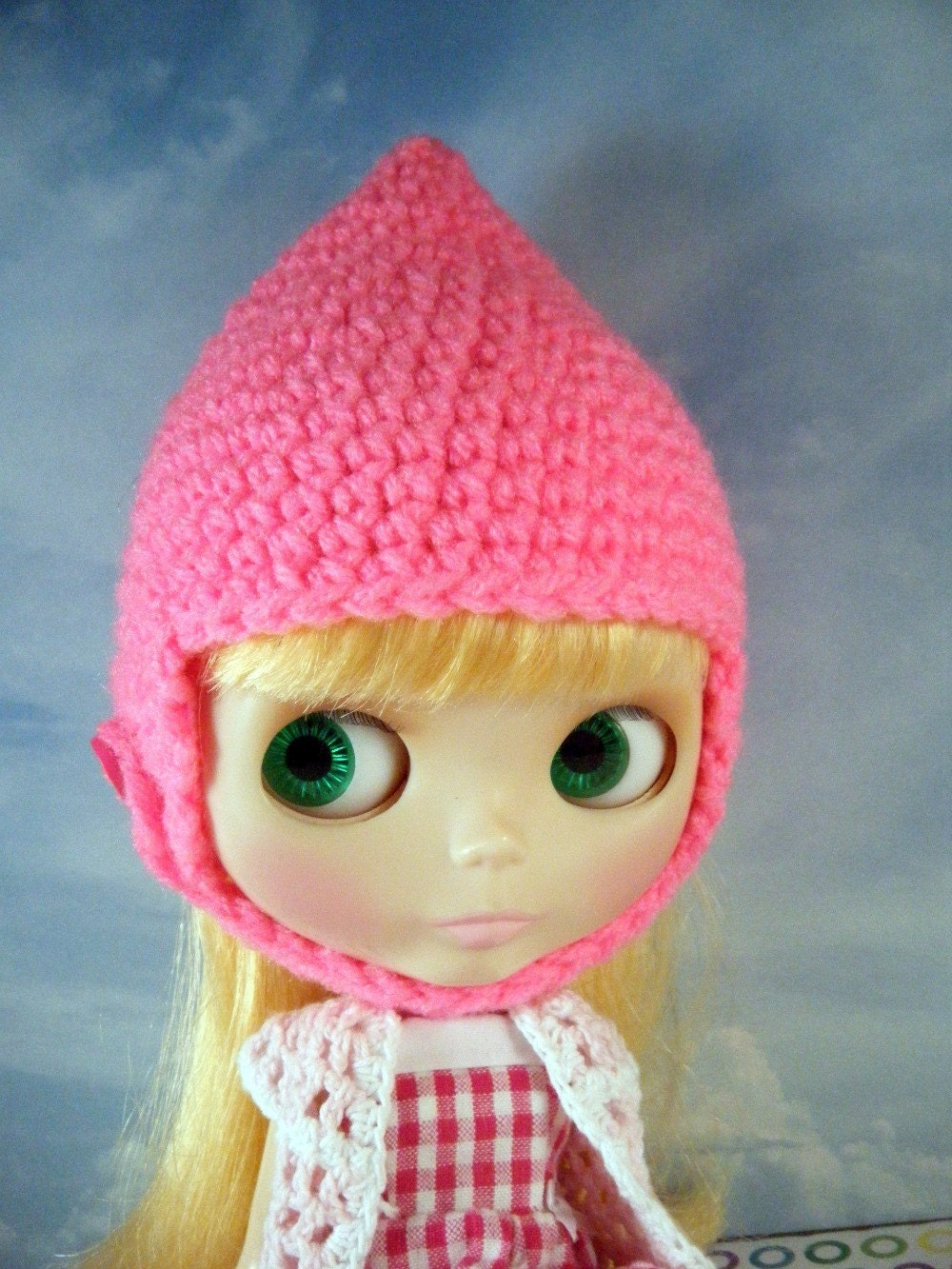 Hot Pink Gnome Helmet for Blythe