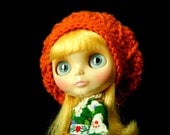 Carrot Slouch Hat for Blythe- READY TO SHIP