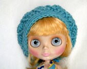 Aqua Slouch Hat for Blythe READY TO SHIP