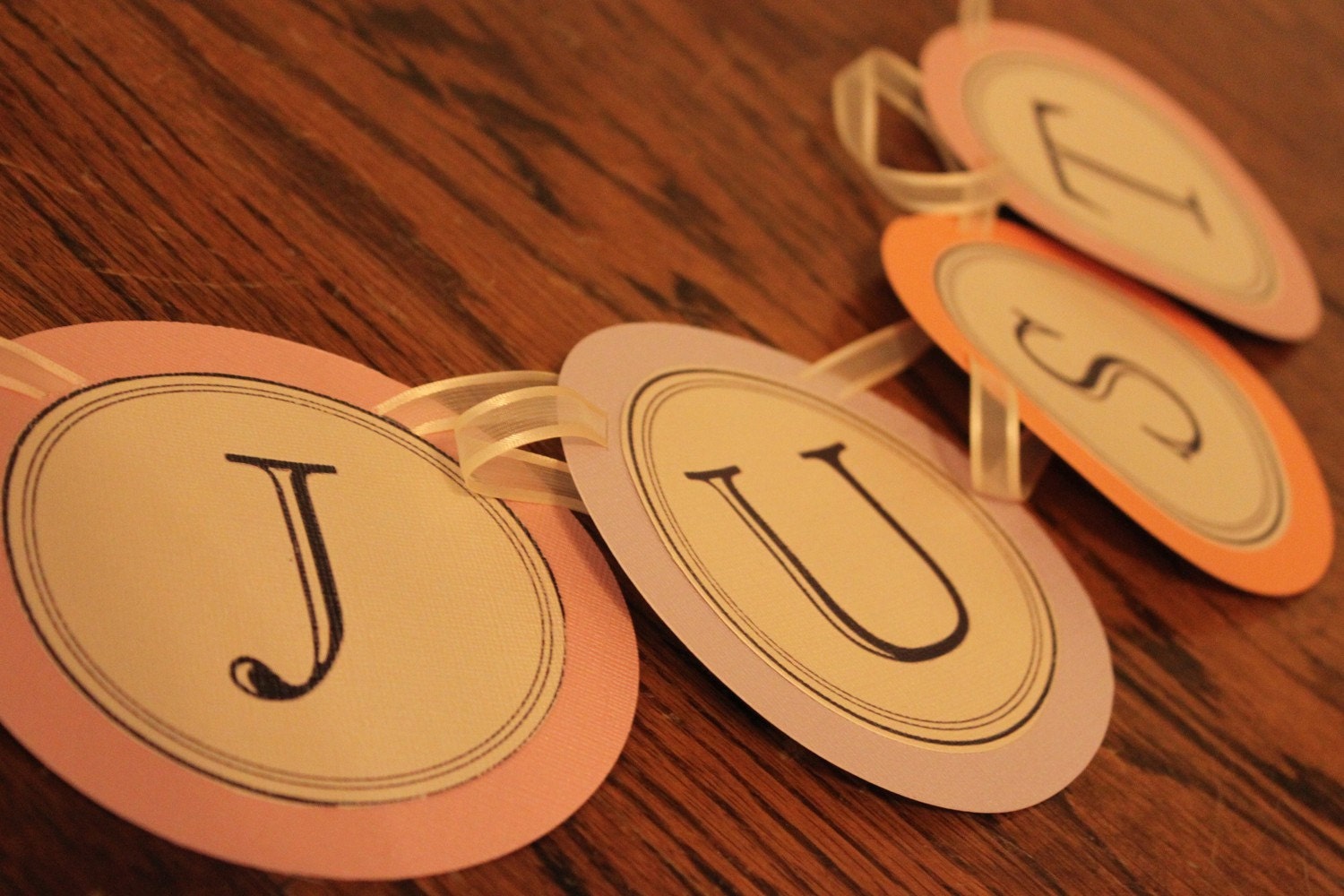 Just Married Paper Banner with Custom Colors