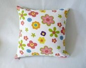 16 x 16 inch hand-embroidered pillow cover with zipper closure