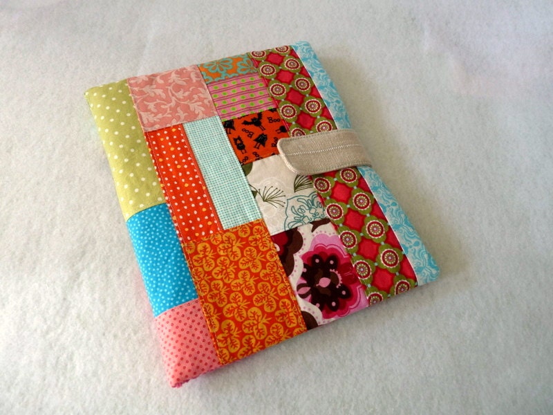 Tablet patchwork cover with magnetic snap closure