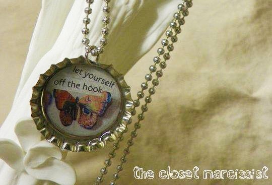 Let Yourself Off the Hook Bottlecap Necklace