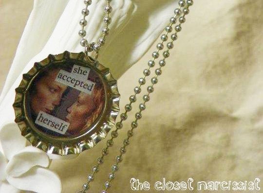 She Accepted Herself Bottlecap Necklace