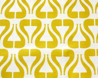 Home fabric Cotton Linen-  " I Heart Pipe- Mustard" (Fat Quarter 27"x18") READY TO SHIP