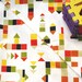Organic Cotton Fabric, Childrens Fabric "Building Blocks" , Multicolored, (Fat Quarter 29"x18") - Ready to ship
