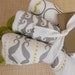 Home fabric Cotton Linen - "Moustache all over- Gray" 1 yard