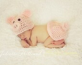 CROCHET PATTERN PDF-Piggy hat and Rump Cover