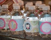 Custom Water Bottle Wrappers, You Pick the Colors/Theme
