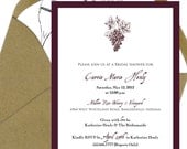 Wine Grape Shower Invitations