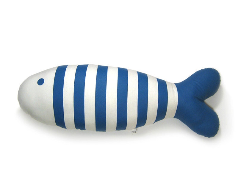 Fish Pillow Cushion Hand screen printed