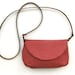 Long Leather Strap Fabric Purse