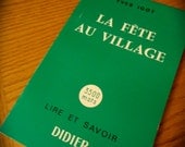 Vintage French Story Book/Dictionary with Green Cover