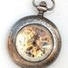 Steampunk - SHERLOCK HOLMES -  Pocket Watch - Mechanical - Large - Skeleton Style - Necklace - Gray Silver - GlazedBlackCherry