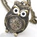 Steampunk - Time Flys MR OWL Pendant- Jeweled Watch Movement - Gears and Cogs - Antique Brass - Neo Victorian - By GlazedBlackCherry-