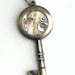 Steampunk - SKELETON KEY - Pendant Necklace - Jeweled Watch Movement - Gears and Cogs - Antique Brass - Neo Victorian - By GlazedBlackCherry