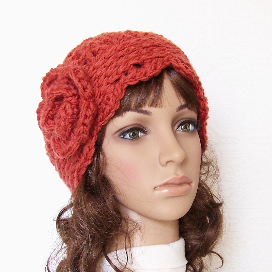 Hand Crocheted Hat - Copper Cloche Hat - winter fashion - women's accessories handmade by Sandy Coastal Designs - ready to ship