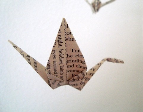Words of Peace - Paper Crane Mobile