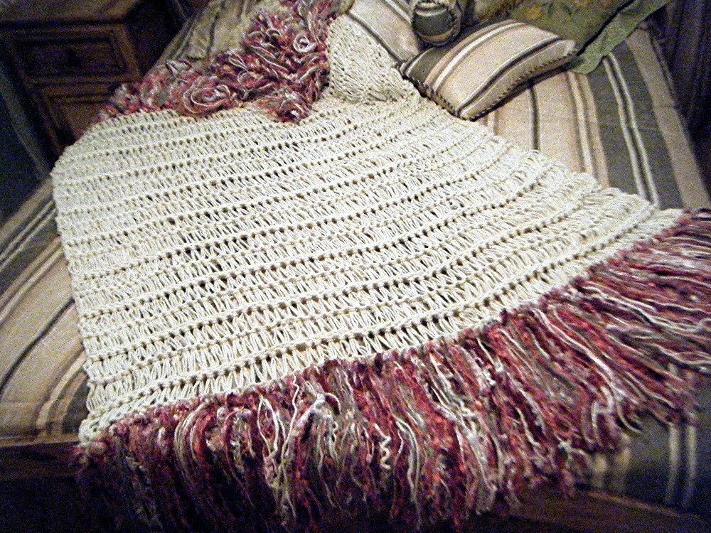 Shabby Chic Home Decor Afghan for Little Girls Room Decor