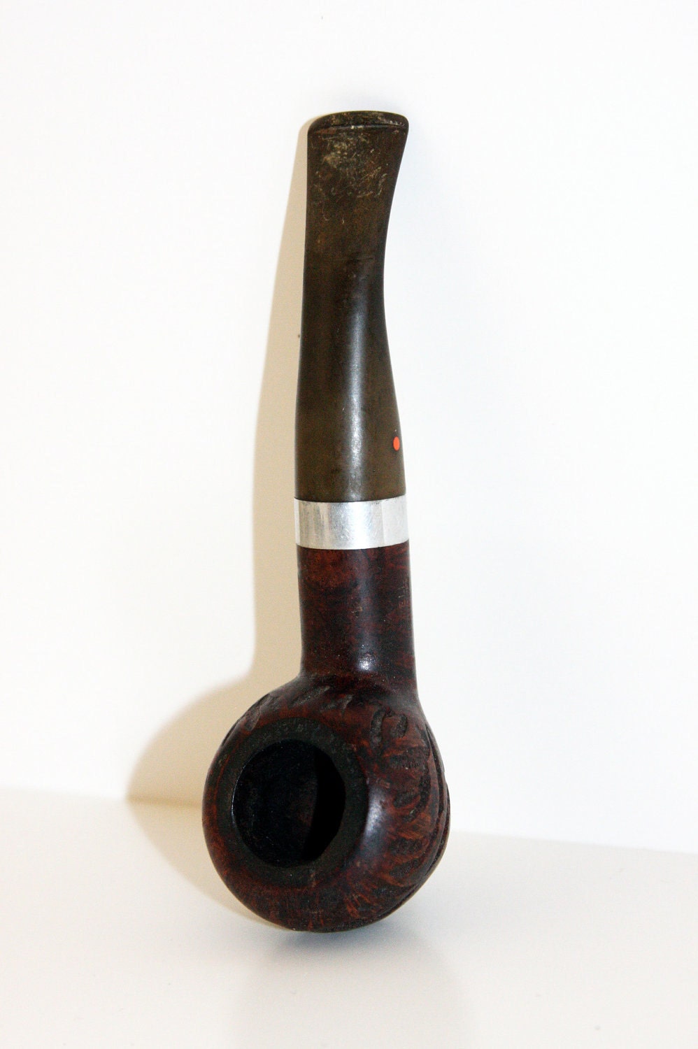 Curly and Carved Lowell Smoking Pipe