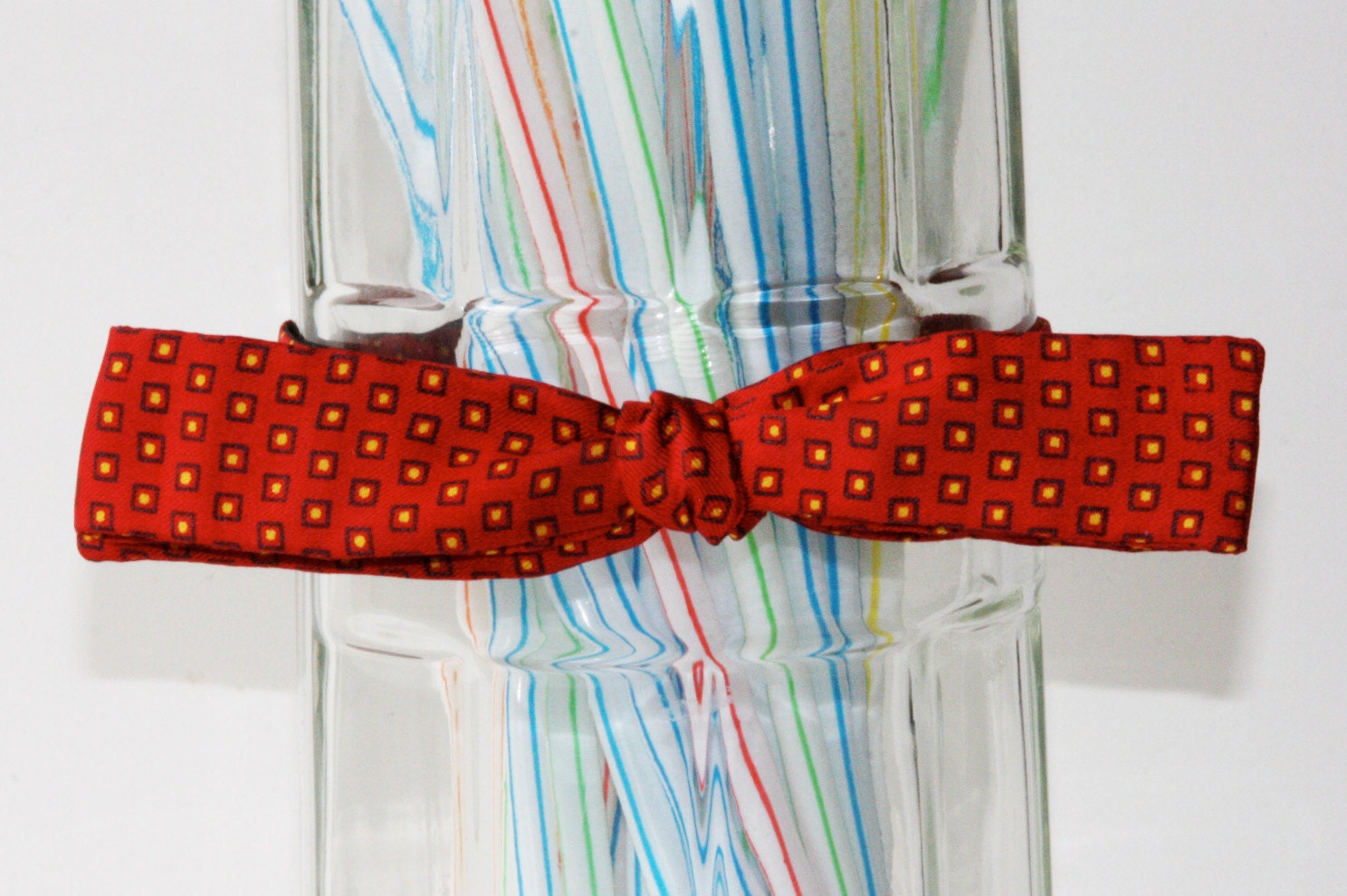 Seeing Spots Red Self Tie Bow Tie