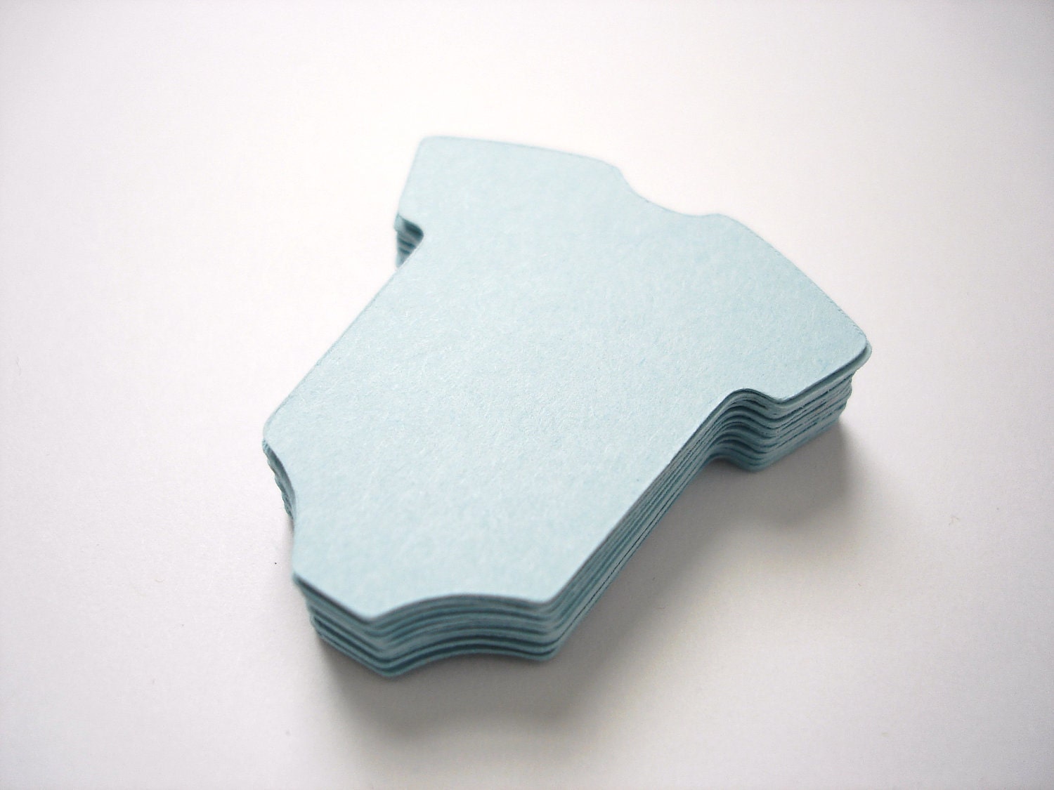 24 Baby Blue Onesie die cut, gift tag, favor tag, scrapbooking, embellishments - No436