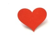 25 Large Dark Orange Heart die cut punch confetti cutout tag scrapbooking embellishments - No304 - BelowBlink