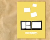 PRINTABLE ARTWORK / Scrappy 8.5 x 11 Poster with Color Options