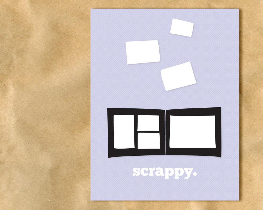 PRINTABLE ARTWORK / Scrappy 8.5 x 11 Poster with Color Options