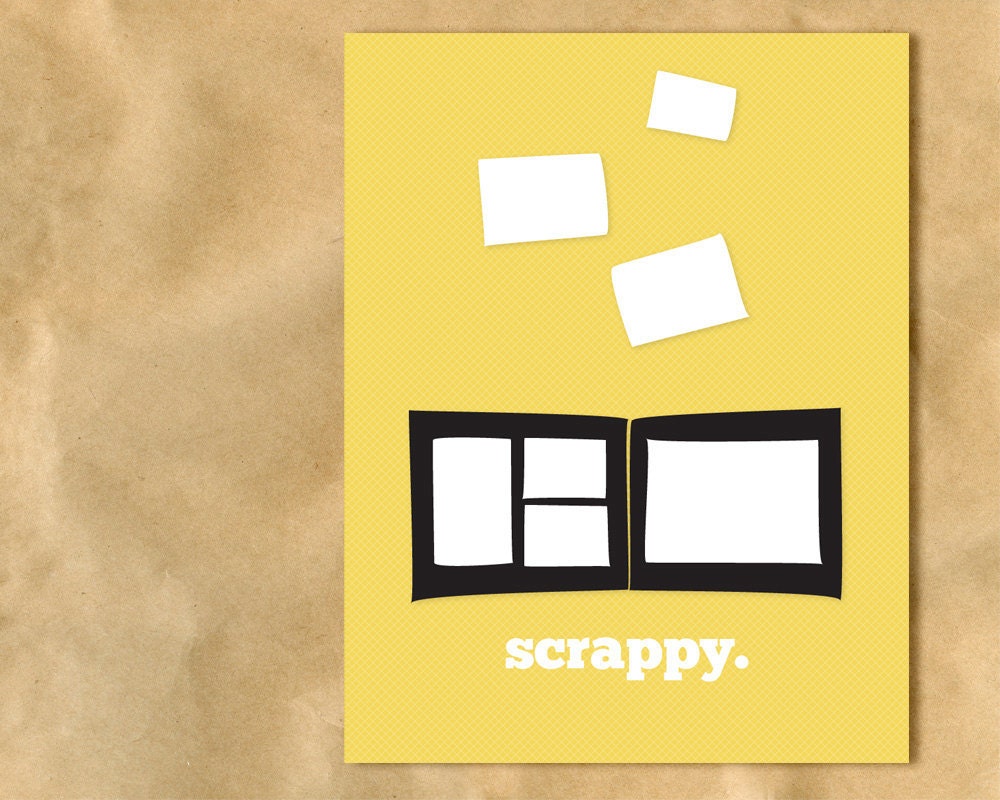 PRINTABLE ARTWORK / Scrappy 8.5 x 11 Poster with Color Options