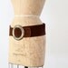 1970s Belt / Vintage Wide Suede Belt