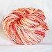 Pure Cotton Recycled Yarn, Pink Peach Yellow Cream Multicolored, Worsted Weight, 121 yards