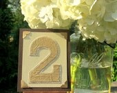 Custom Wedding Table Number -                          Tiny Art w/ Easel
