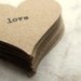 Kraft Love Confetti (20) - Wedding Table Decor, Favor Cards - Rustic, Vintage-Inspired, Natural
