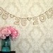 Unique Wedding Garland Banner - Rustic Woodland, Vintage-Inspired, Natural, Eco-Friendly - Recycled Kraft Paperboard & Ivory Cotton Fabric