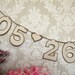 Unique Wedding Garland Banner - Rustic Woodland, Vintage-Inspired, Natural, Eco-Friendly - Recycled Kraft Paperboard & Ivory Cotton Fabric