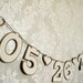 Unique Wedding Garland Banner - Rustic Woodland, Vintage-Inspired, Natural, Eco-Friendly - Recycled Kraft Paperboard & Ivory Cotton Fabric