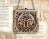 vintage 50s tapestry purse