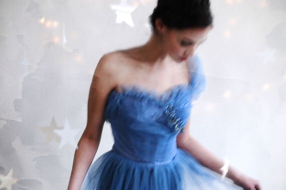 vintage 50s tulle garden gown s