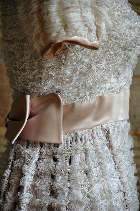 vintage 60s lace dolly maxi dress s
