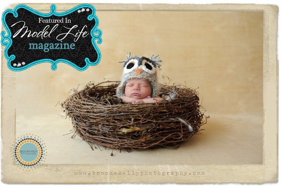 Newborn Bird nest Photo Prop-Large Owl Nest Newborn Infant Photography Prop
